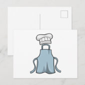エプロンと料理用帽子 ポストカード (正面/裏面)
