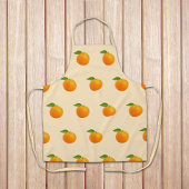 エプロンにオレンジ色のフルーツのシームレスなパターン エプロン