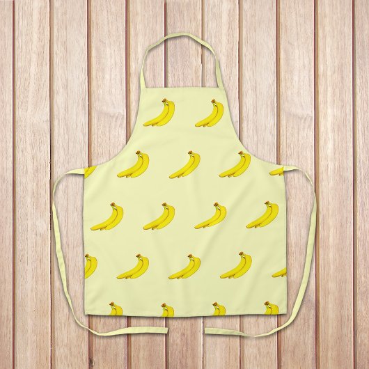 エプロンにバナナ果実継ぎ目なし模様 エプロン