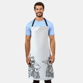 エプロンに色を付けるデザイン エプロン (着用した状態)