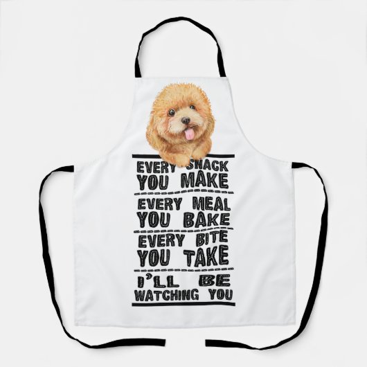 エプロンを作るすべてのスナックのプードル エプロン (正面)