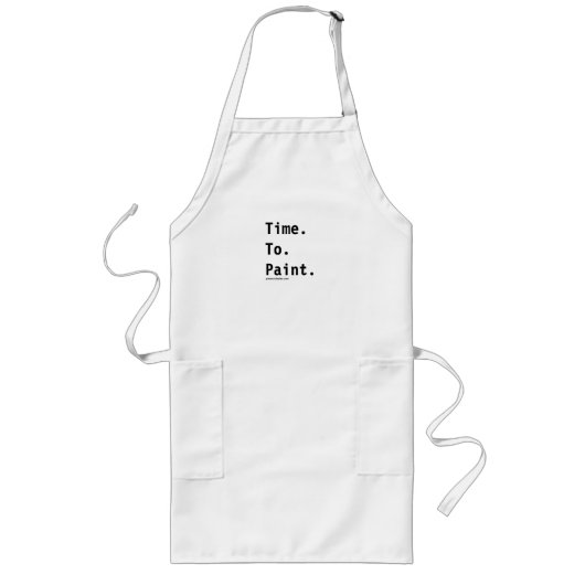 エプロンを絵を描いている大きい芸術家 ロングエプロン (正面)