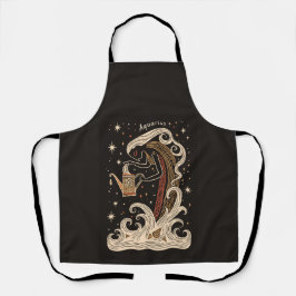 エプロンアクエリアスシタル〔占星術の〕十二宮図アート エプロン