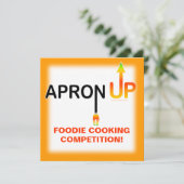 エプロンアップ！パーティーまたはイベント招待状 招待状 (スタンド正面)