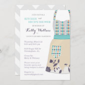 エプロンキッチン及びレシピシャワー招待状 招待状 (正面/裏面)