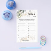 エプロンゲームハーブブライダルシャワーゲームカード チラシ (シングル)