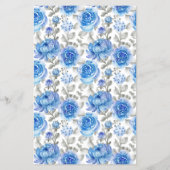 エプロンゲームブルーフラワーズブライダルシャワーゲームカード チラシ (裏面)