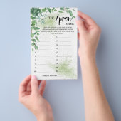 エプロンゲームユーカリブライダルシャワーゲームカード チラシ (ハンドル)