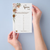 エプロンゲーム防帆秋ブライダルシャワーゲームカード チラシ (ハンドル)