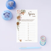 エプロンゲーム防帆秋ブライダルシャワーゲームカード チラシ (シングル)