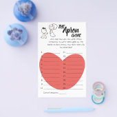 エプロンシャワー結婚のカップルのゲームカード チラシ (シングル)