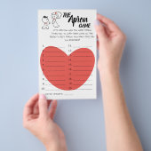 エプロンシャワー結婚のカップルのゲームカード チラシ (ハンドル)