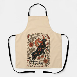 エプロンタウルスシナ〔占星術の〕十二宮図アート エプロン