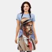 エプロンパーソナライズされたスクエアイメージ エプロン (着用した状態)