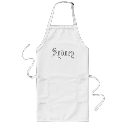 エプロンパーソナライズされた – シドニー ロングエプロン (正面)