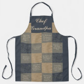 エプロンパーソナライズされた – 多言語ヴィンテージスクリプト エプロン (正面)