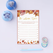 エプロンブライダルシャワーゲームカードフライヤー チラシ (シングル)