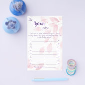 エプロンブライダルシャワーゲームカード チラシ (シングル)