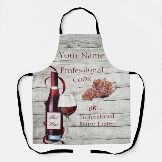 エプロンプロフェッショナルワインタスパーソナライズされたター エプロン (正面)