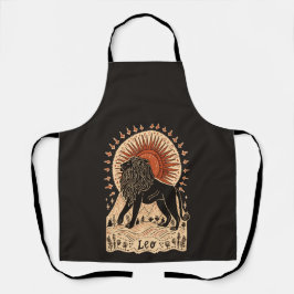 エプロンレオシアル〔占星術の〕十二宮図アート エプロン