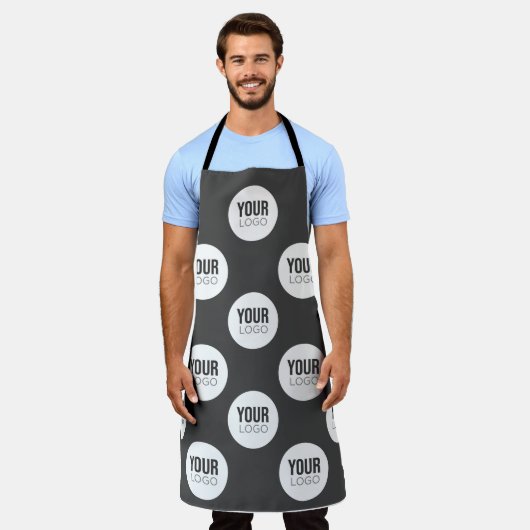 エプロン全体で独自のプリントを作成 エプロン (着用した状態)