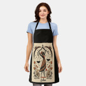 エプロン天秤座〔占星術の〕十二宮図アート エプロン (着用した状態)