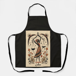 エプロン天秤座〔占星術の〕十二宮図アート エプロン