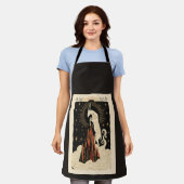 エプロン山羊座シナ〔占星術の〕十二宮図アート エプロン (着用した状態)