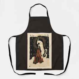 エプロン山羊座シナ〔占星術の〕十二宮図アート エプロン