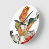 エプロン時計のヴィンテージでレトロの台所家に缶詰になること ラウンド壁時計 (傾斜)