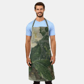 エプロン白い庭の花エプロン女性用 エプロン (着用した状態)