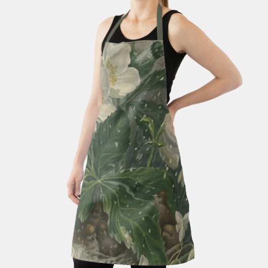 エプロン白い庭の花エプロン女性用 エプロン (インサイチュ)
