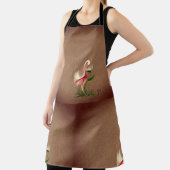 エプロン茶色の鳥デザイン エプロン (インサイチュ)