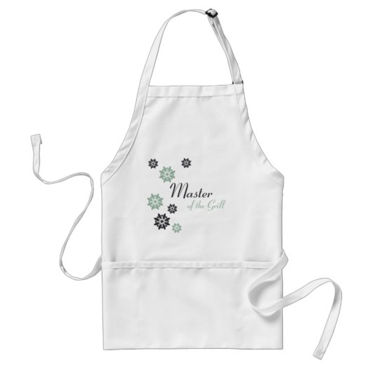 エプロン青い花模様 スタンダードエプロン (正面)