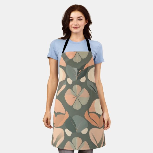 エプロン鮮やか芸術的 – ソフトカラー&シームレスPa エプロン (着用した状態)