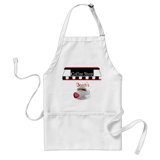 エプロン カフェ 名前入り (正面)