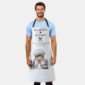 エプロン | キッパーソナライズされたチン名&男性シェフ (着用した状態)