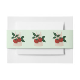 エプロン&トマトのギフトリボン – グルメ愛好家 招待状ベリーバンド