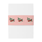 エプロン&トマトのギフトリボン – グルメ愛好家 招待状ベリーバンド (裏面例)