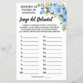 エプロン ブライダルシャワー 英語 スペイン語 ゲーム カード (裏面)