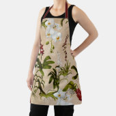 エプロン – ベージュの蘭の模様 (インサイチュ)