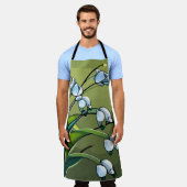 エプロン：素敵なリリー：春の繊細なダンス エプロン (着用した状態)