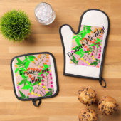 エプロン 鍋つかみ&鍋敷きセット (トップダウン)