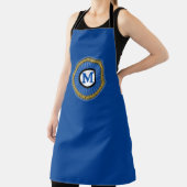 エプロン – 青 – -パーソナライズされたイニシャルの追加 (インサイチュ)