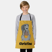 エプロン – Acorn付きのおもちゃリス (着用した状態)