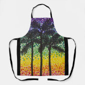 エプロン(ao) – ヤシの木と虹の空 エプロン (正面)