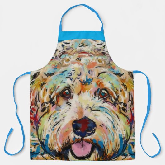エプロン – Doodle Dog Design (正面)