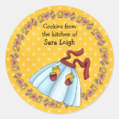 エプロンCookieスワップステッカー ラウンドシール (正面)