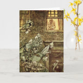 エベネザスクルージュディケンスクリスマスカロルヴィンテージ カード (黄色い花)