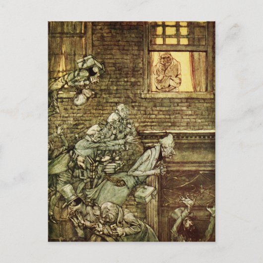 エベネザスクルージュディケンスクリスマスカロルヴィンテージ ポストカード (正面)